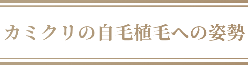 カミクリの自毛植毛への姿勢