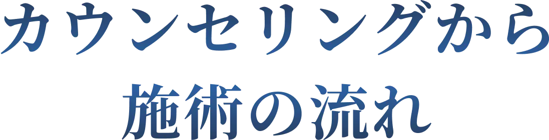 カウンセリングから施術の流れ